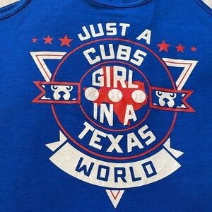 "Just a Cubs Girl in a Texas World" Tank Top